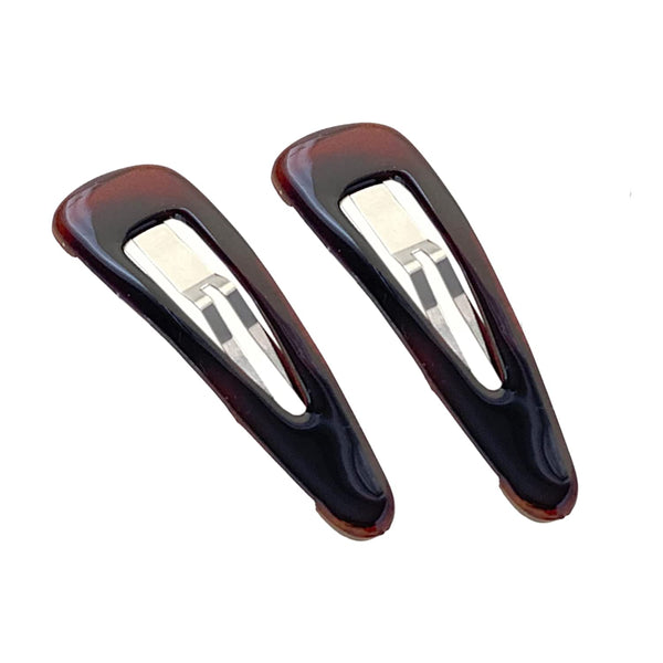 Parcelona French Clic Clac 2 1/4" Celluloid No Slip Grip Snap Hair Clips