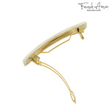 French Amie Small 2 1/4" Celluloid Handmade Hair Barrette for Women and Girls