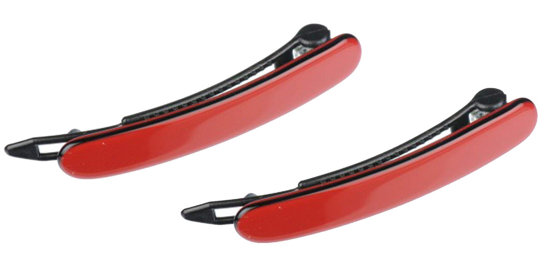 French Amie Mini Set of 2 Celluloid Handmade Metal Free Hair Clip Barrettes