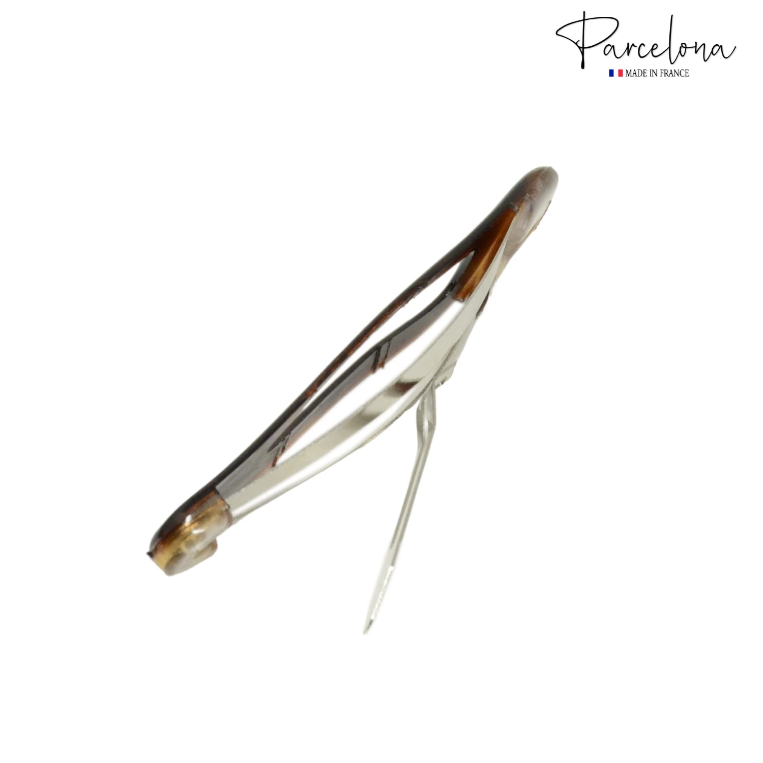 Parcelona French Clic Clac 2 1/4" Cellulose No Slip Grip Snap Hair Clips