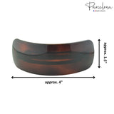 Parcelona French Curved Extra Large Shell Celluloid Wide Hair Clip Barrette