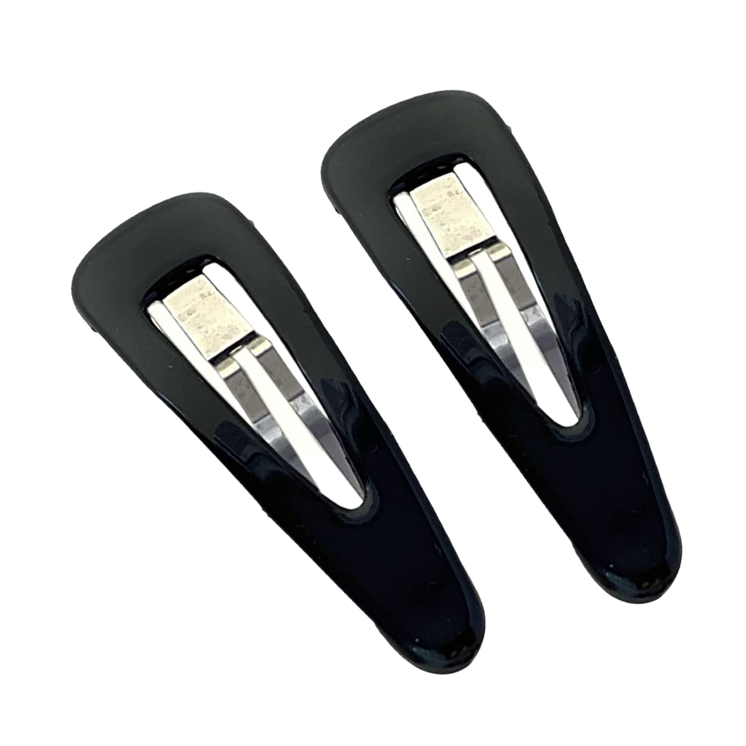 Parcelona French Clic Clac 2 1/4" Celluloid No Slip Grip Snap Hair Clips