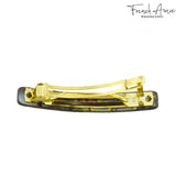 French Amie Small 2 1/4" Celluloid Handmade Hair Barrette for Women and Girls