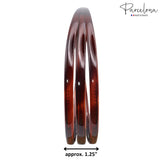 Parcelona French Triple Row 1 1/4" Wide Shell Brown Celluloid Acetate Headband