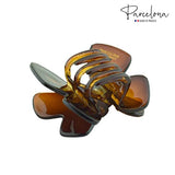 Parcelona French Butterfly Tortoise Shell Small Set of 2 Celluloid Hair Claws