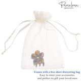 Parcelona French Belle Fleur Small 1 1/2" Celluloid Covered Spring Hair