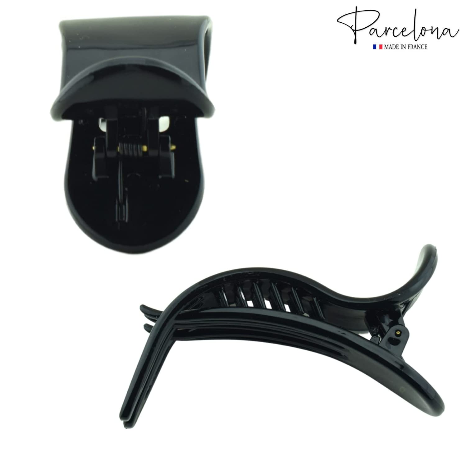 Parcelona French Simply Bear Paw Medium 3” Cellulose Hair Claw Clip for Women
