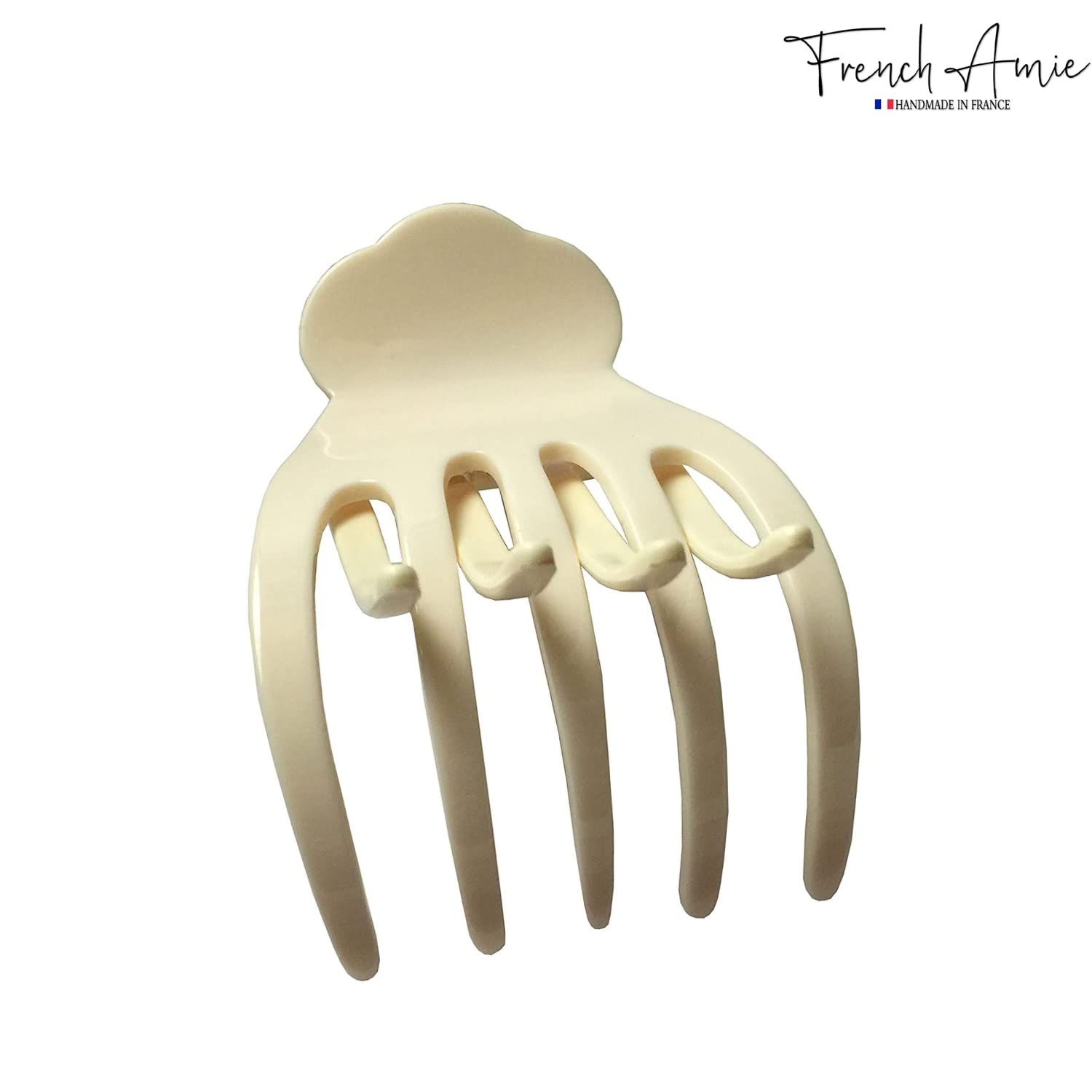 French Amie Scoop Large Cellulose Handmade Hair Side Slider Beak Jaw Claw Clip