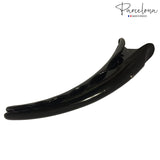 Parcelona France Toucan Beak Black Crystal Large Side Slider Hair Claw 5 Inch