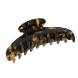 French Amie Contour Large 4 ¾” Celluloid Handmade Jaw Hair Claw Clip for Women