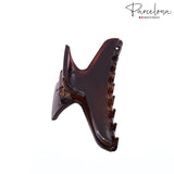 Parcelona French PINCH Medium Set of 2 Tortoise Shell Black Jaw Hair Claw Clip