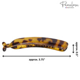 Parcelona French Small 3 ¾” Celluloid Set of 2 Banana Hair Clips for Women