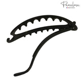 Parcelona French Plain Oval Simple Large Metal Free Hair Barrette for Women