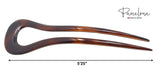 Parcelona French Classic Curve Shell Large 5 1/4”  Set of 2 Chignon Hair Bun Pin