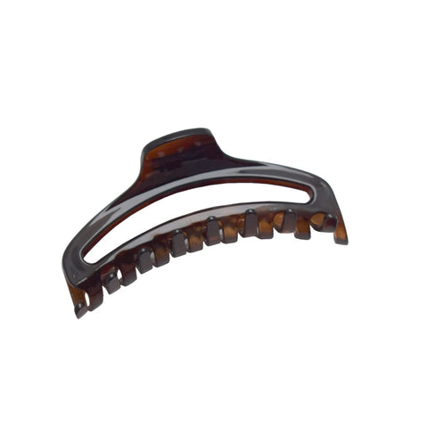 Parcelona French Slim Medium Shell Celluloid Jaw Hair Claw Clip for Women
