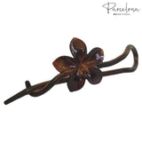 Parcelona French Large Twist N Clip Flower Bow Chain Hair Clip Barrettes