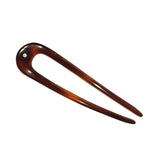 Parcelona French Twist Bun Shell Celluloid Crystal Hair U Stick Pin