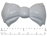 Parcelona French Angel Bow White and Light Pink Small 2” Hair Clip Barrette 2Pcs