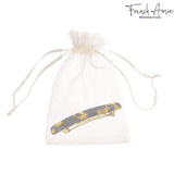 French Amie Small 2 1/4" Celluloid Handmade Hair Barrette for Women and Girls