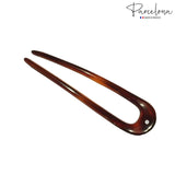Parcelona French Twist Bun Shell Celluloid Crystal Hair U Stick Pin