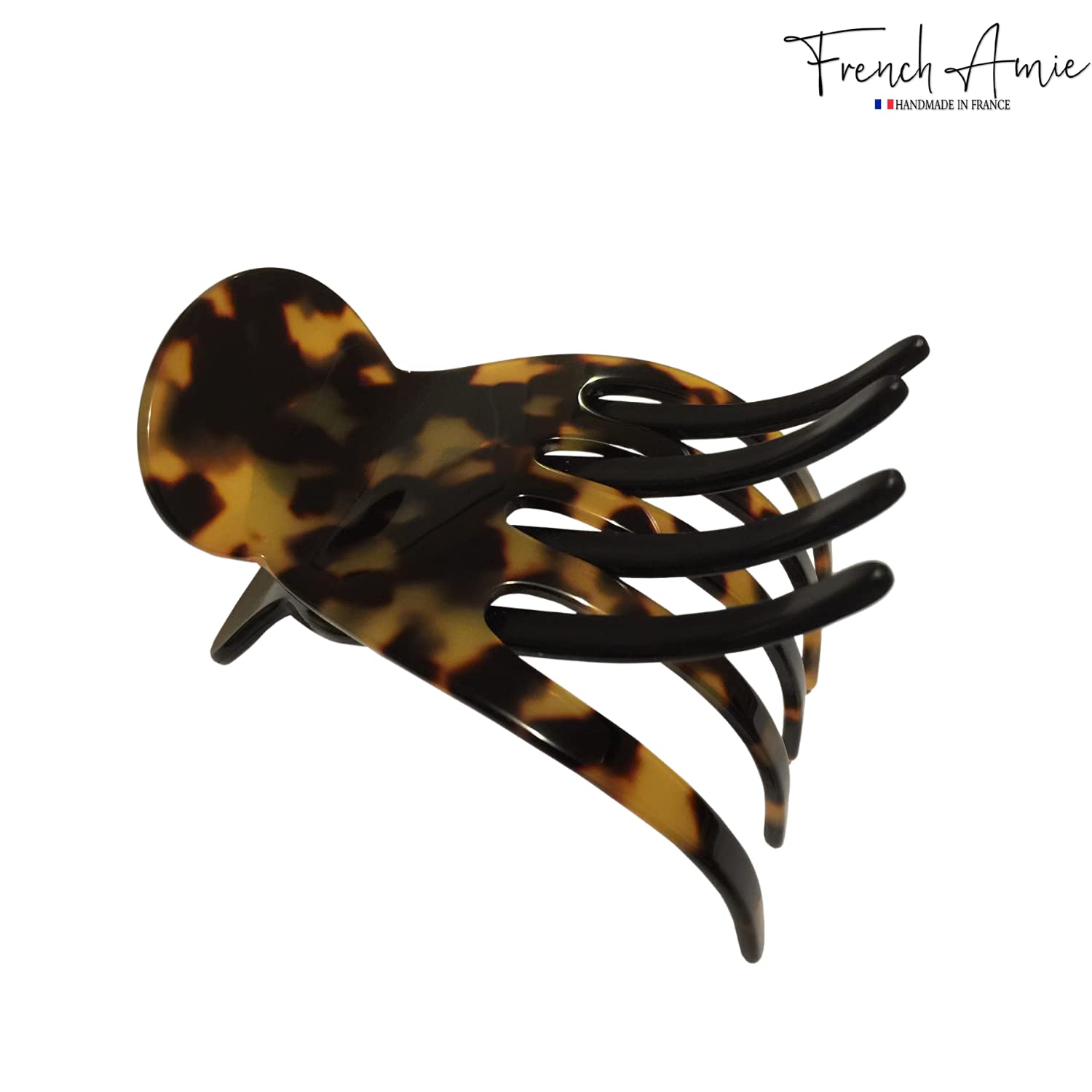 French Amie Scoop Large Cellulose Handmade Hair Side Slider Beak Jaw Claw Clip