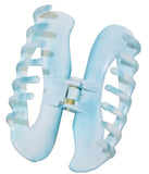 Parcelona French Swift Turquoise N White Medium Jaw Hair Claw Clip Clamp