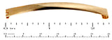 Parcelona French Fine Curve Golden Set of 6 Metal Side Slide Hair Clip Barrettes