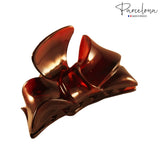 Parcelona French Medium Shell Bow Made In France Celluloid Hair Jaw Claw Clip