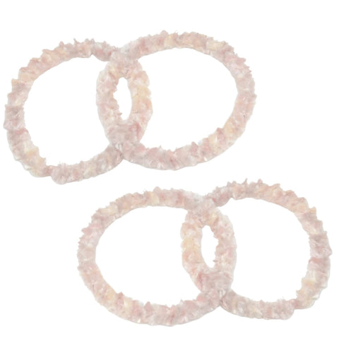 Parcelona French Twin Cube Small Hair Ties Set of 2 Celluloid Acetate  Ponytail Non Slip Flexible Elastic Hair Ties for Thick Hair Durable Fashion  Hair