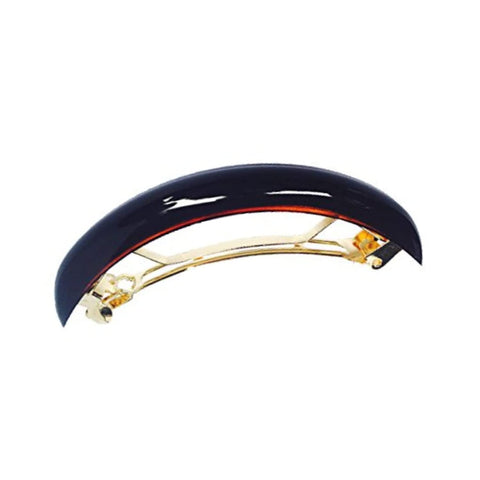 Parcelona French Half Round Thin 3" Shell Celluloid Hair Barrette Clip for Women