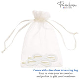 Parcelona French Ribbon Knot Infinity Small Celluloid Hair Barrettes for Women