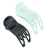 Parcelona French Simply Bear Paw Medium 3” Celluloid Set of 2 Hair Claw Clips