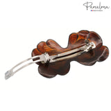 Parcelona French Large Petal 3.5" Celluloid Women Hair Barrette Clip