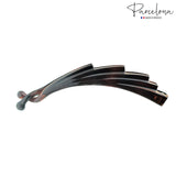 Parcelona French Curvy Rectangle Brown Large Banana Hair Clip