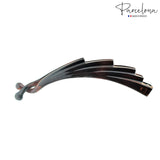 Parcelona French Curvy Rectangle Brown Large Banana Hair Clip