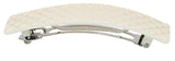 French Amie Beau Criss Cross Handmade Hair Clip Automatic Barrette Silver Clasp