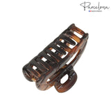 Parcelona French Elite Medium Covered Spring Tortoise Shell Jaw Hair Claw Clamp