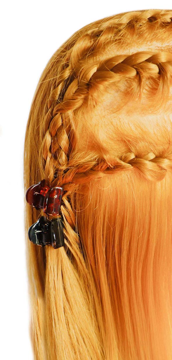 Parcelona French Little Belle Shell And Black Cellulose Set Of 2 Mini Hair Claws