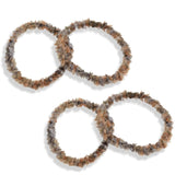 Parcelona Flexible Set of 4 Chenille Ponytail Holder Elastic Hair Ties