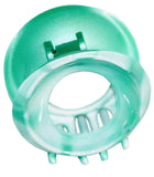 Parcelona French Round Mint Green N White Celluloid Large Pony Hair Claw