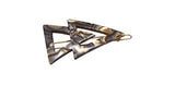 French Amie Pyramid Small Tokyo & Onyx Handmade Snap on Hair Pin Clips Barrette