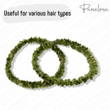 Parcelona Flexible Set of 4 Chenille Ponytail Holder Elastic Hair Ties
