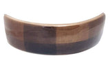 Parcelona French Curved Brown Checks Curved Strong Volume Hair Clip Barrette