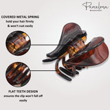 Parcelona French Hair Claw with Wings Shell Small Celluloid Clip for Women