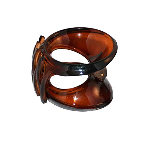 Parcelona Round Large Shell & Black Pony Jaw Hair Claw Clip with Covered Spring