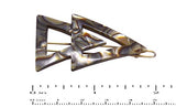 French Amie Pyramid Small Tokyo & Onyx Handmade Snap on Hair Pin Clips Barrette