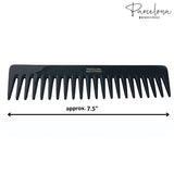 Parcelona French Volume Long Rake Set of 2 Shell Black Celluloid Wide Hair Combs