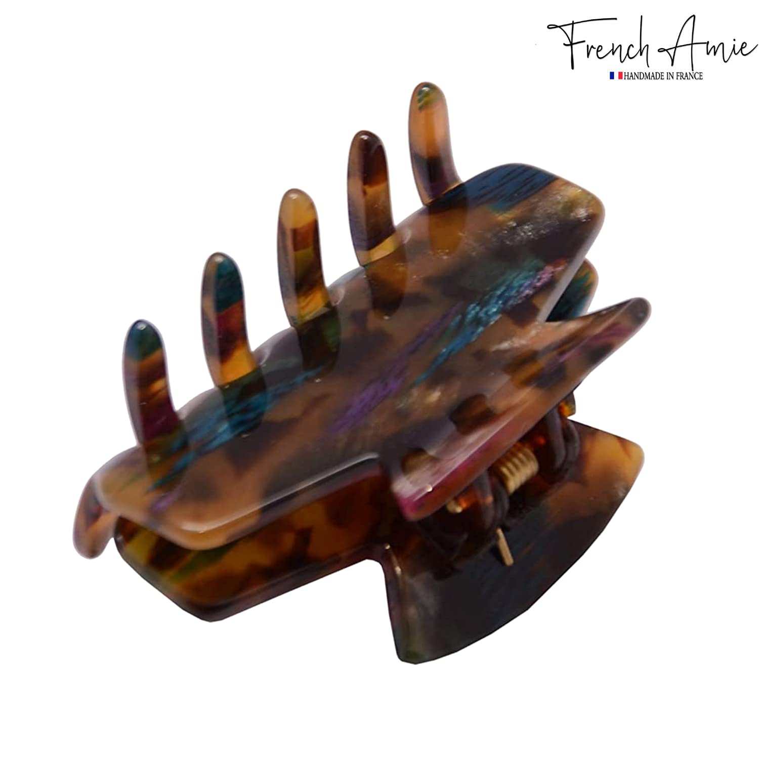 French Amie Chic Small Handmade Cellulose Acetate Jaw Hair Claw Clips