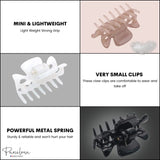Parcelona French Classic 1.5" Small Celluloid Set of 3 Hair Claws for Women