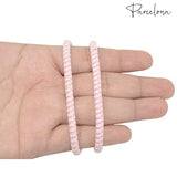 Parcelona Thin Stripes Set of 4 Ponytail Holder Elastic Hair Ties  for Women